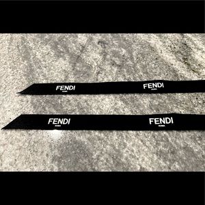 FENDI logo black ribbons